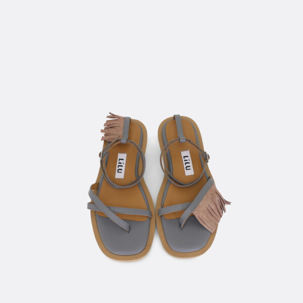 826 Gray sandals 02 - Lilu shoes