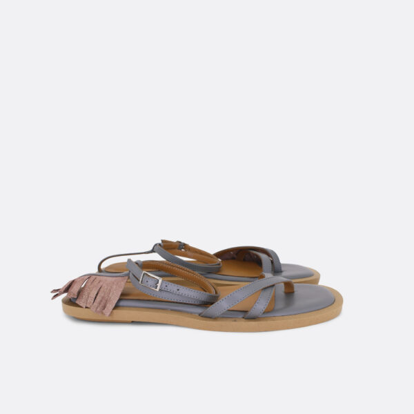826 Gray sandals 04 - Lilu shoes