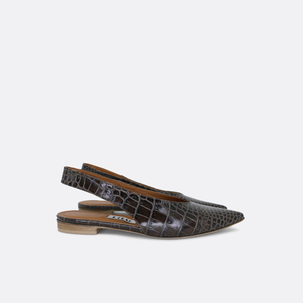 836 Brown crocodile 04 - Lilu shoes