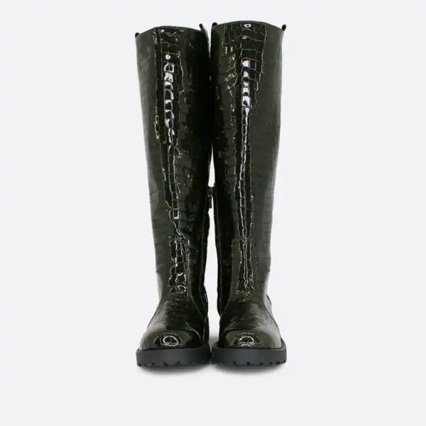 804 Maslinasti kroko lak 04 - Lilu shoes