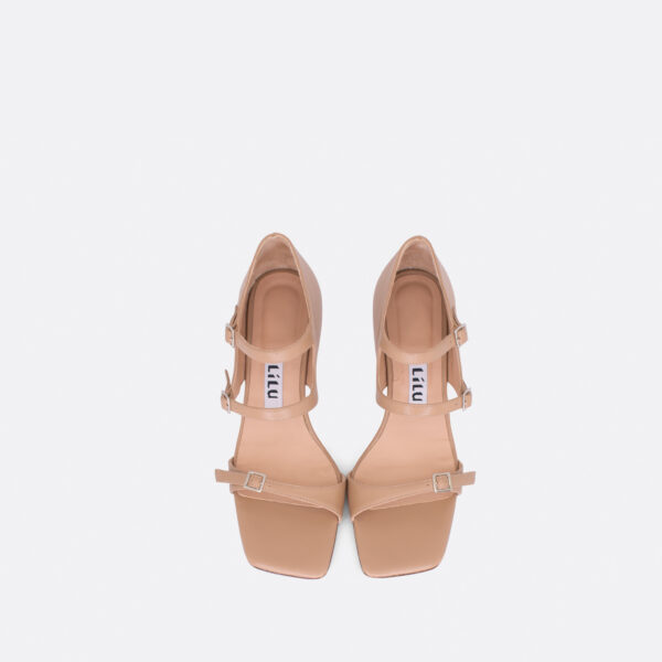 851 Krem Sandale 03 - Lilu shoes
