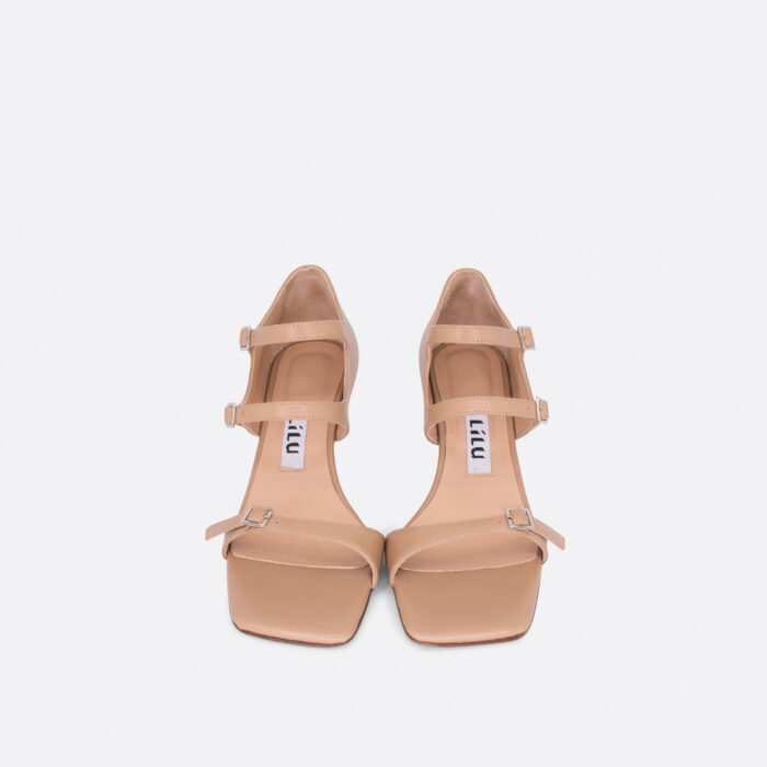 851 Krem Sandale 04 - Lilu shoes
