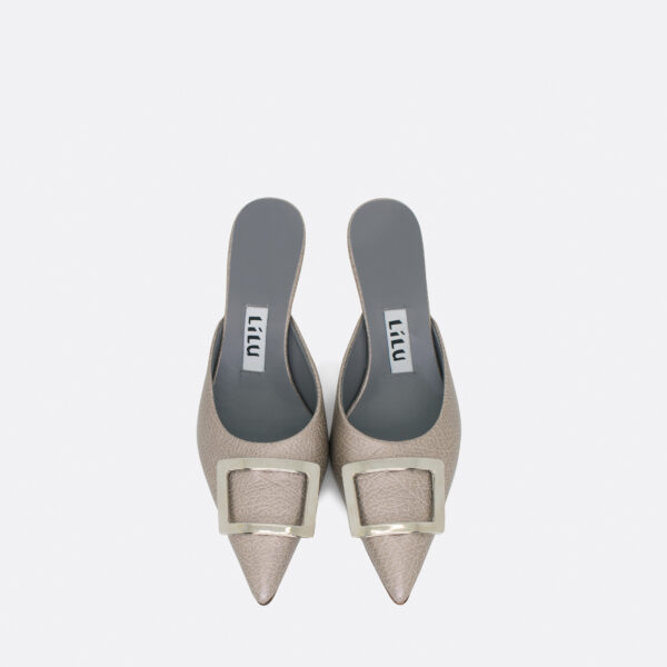 852 Papuče srebro 03 - Lilu shoes