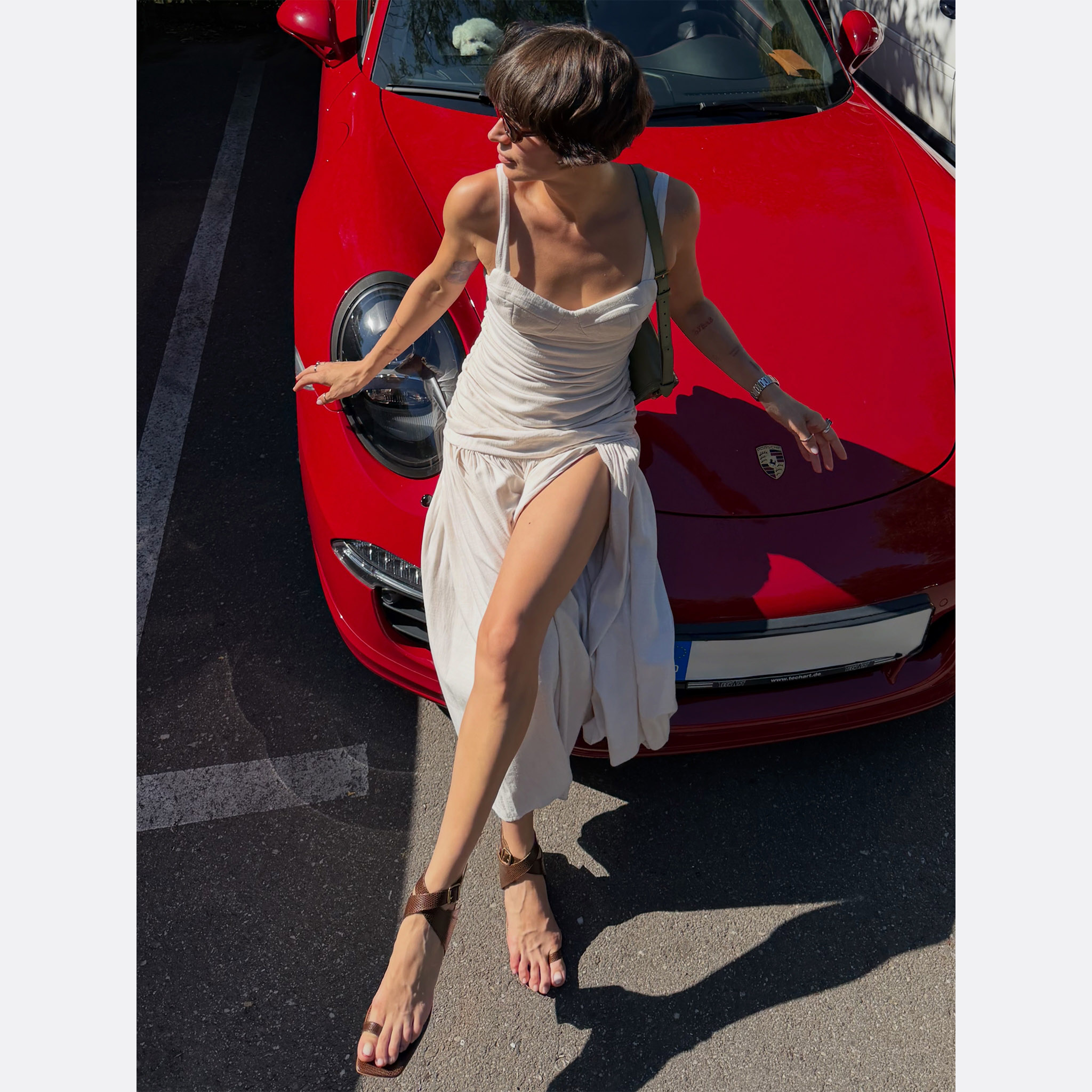 779 braon ig veki Sandale sa blok petom 779 - Slika 1